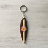 Hibiscus Surfboard Keychain