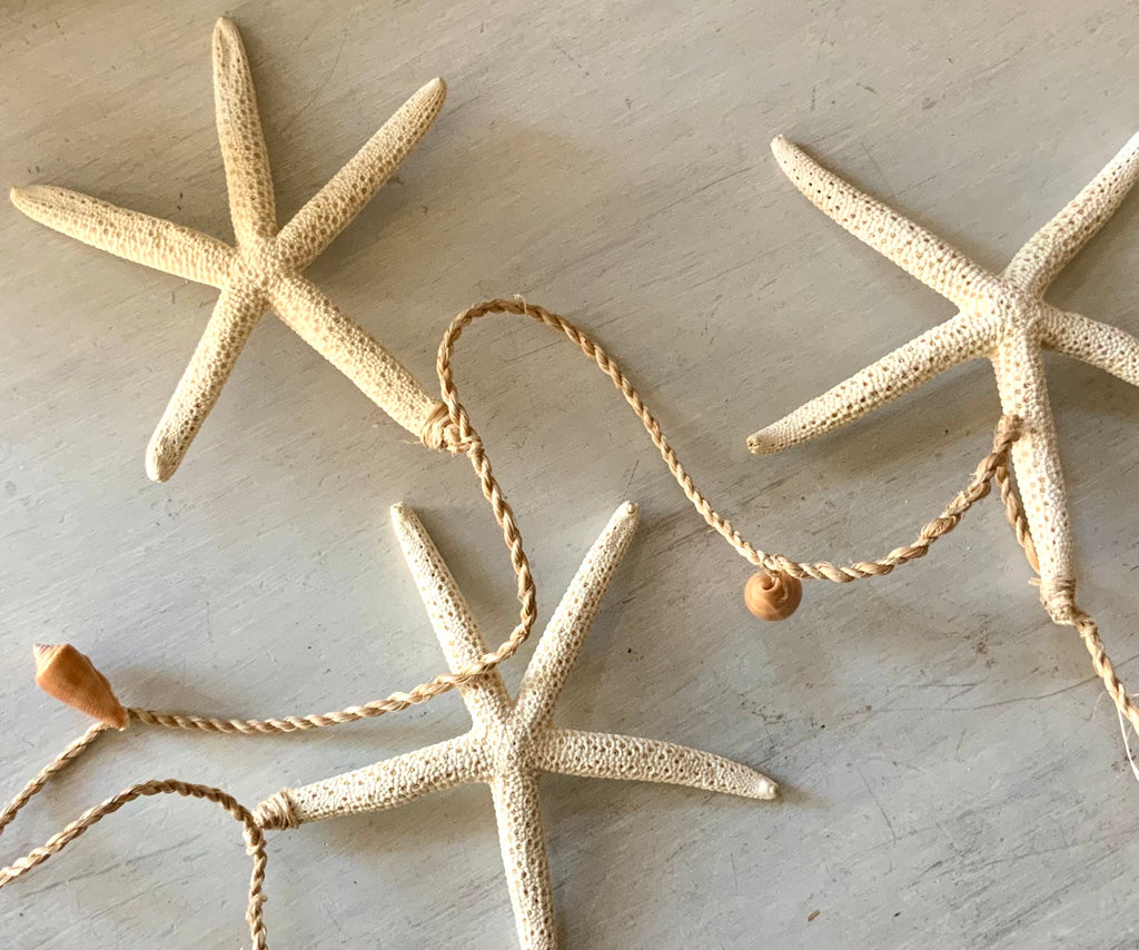 Large White Starfish Garland