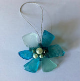 Jeweled Glass Flower Ornament