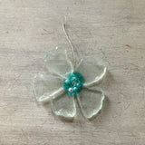Jeweled Glass Flower Ornament