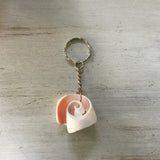 Sliced & Carved Shell Keychain