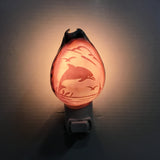 Carved Cowrie Shell Nightlight