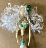 Dancing Mermaid Spiral Shell Ornament