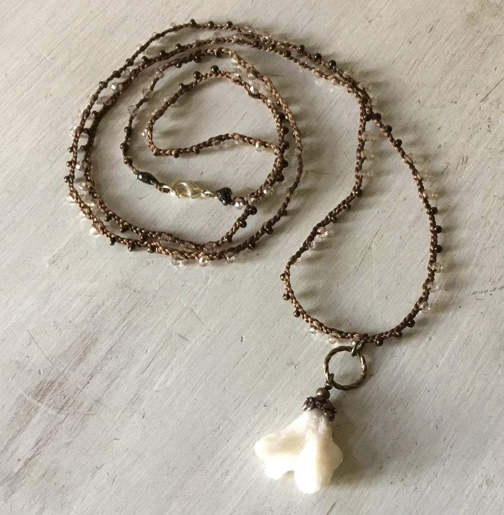 Coral Pendant Necklace