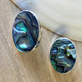 Abalone Inlay Stud Earrings