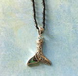 Abalone Whale Tail Beaded Necklace