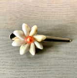 Seashell Flower Hair Pinch Clip