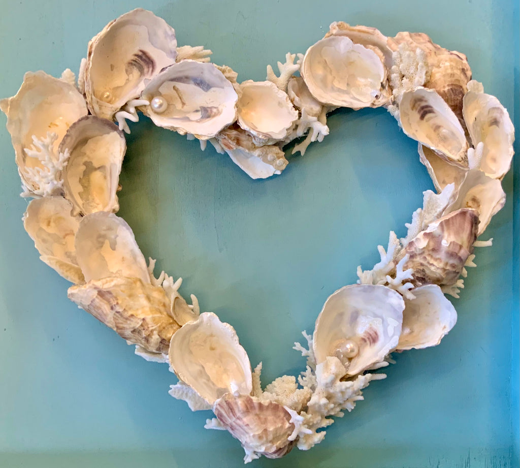 Ocean Heart Oyster Wreath