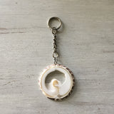 Sliced & Carved Shell Keychain