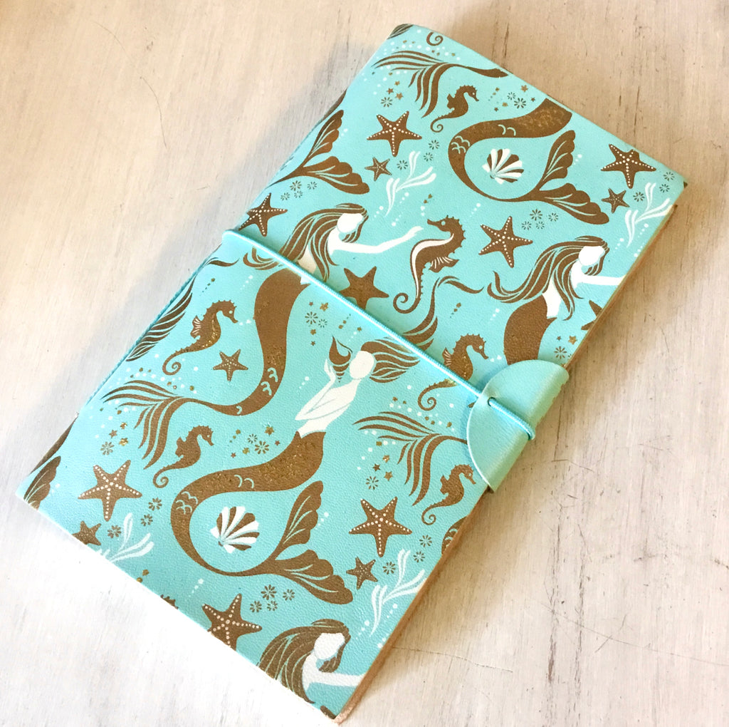 Gold Mermaid Leather Journal