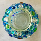 Glass Pebble Urchin Candle Holder