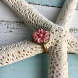 Red Flower Vintage Ring