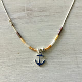 Dainty Colorful Anchor Anklet
