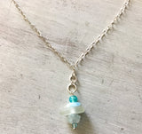 CA Sea Glass Pebble Necklace