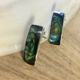 Abalone Inlay Stud Earrings