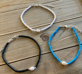 Puka Style Pearl Anklet