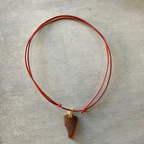 Adjustable Seaglass Leather Necklace