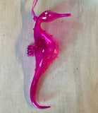 Dainty  Seahorse Glass Ornament