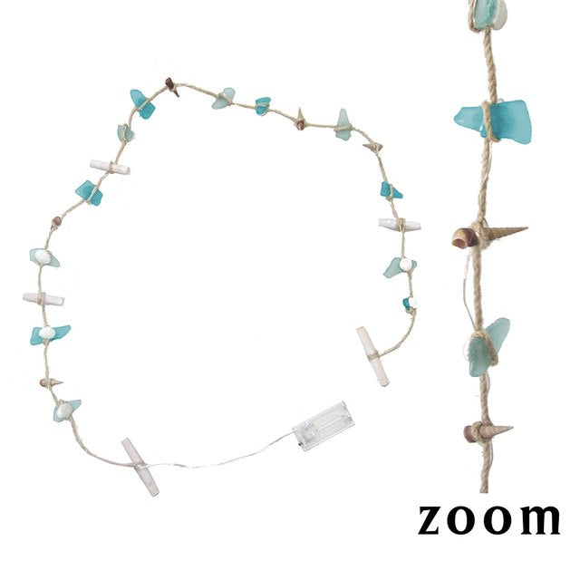 Seaglass Shell LED Garland