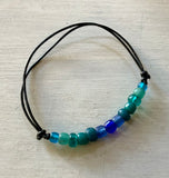 Lagoon Recycled Glass Bead Bracelet