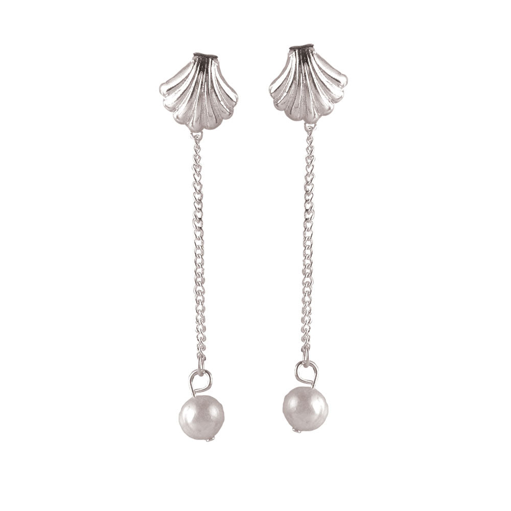 Shell Pearl Drop Earrings