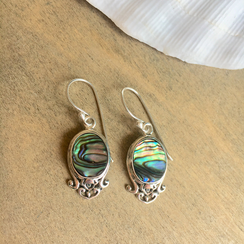 Dainty Abalone Earrings