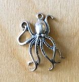 Stylized Octopus/ Large/ Silver