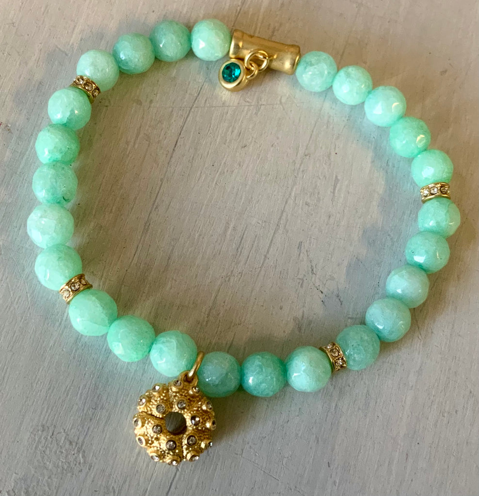 Jeweled Urchin Charm Bracelet