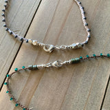 Abalone Flower Silk Beaded Necklace