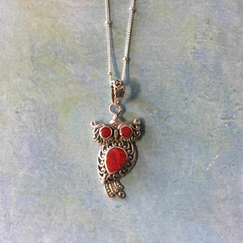 Shell Owl Necklace