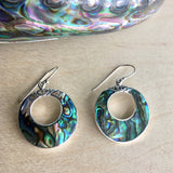 Abalone Filigree Hoop Earrings