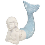 Blue Fin Mermaid Porcelain  Figurine