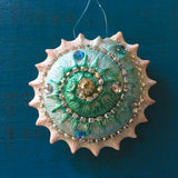 Jeweled Shell Ornament