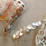 Red Abalone Chip Hair Clip