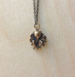 Brass Octopus Pendant Necklace