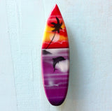 Large Sunset Beach Surfboard Magnet
