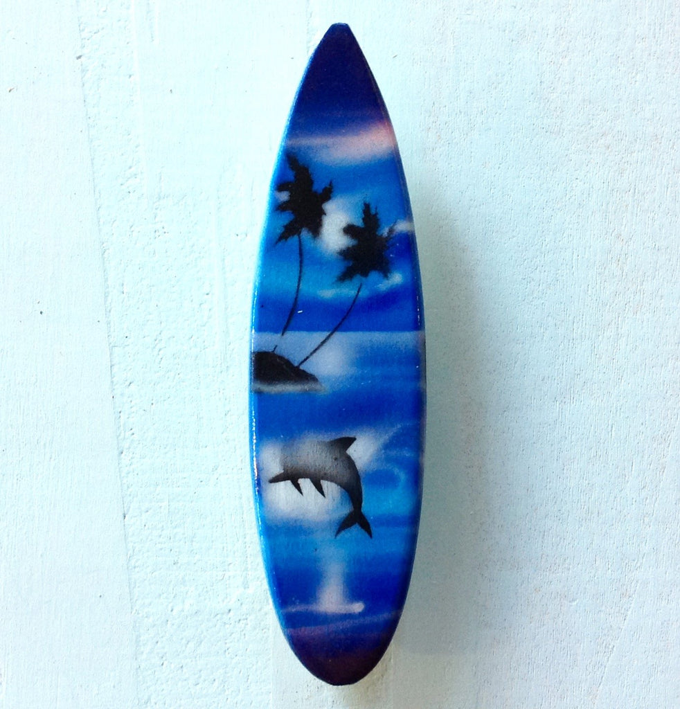 Large Sunset Beach Surfboard Magnet