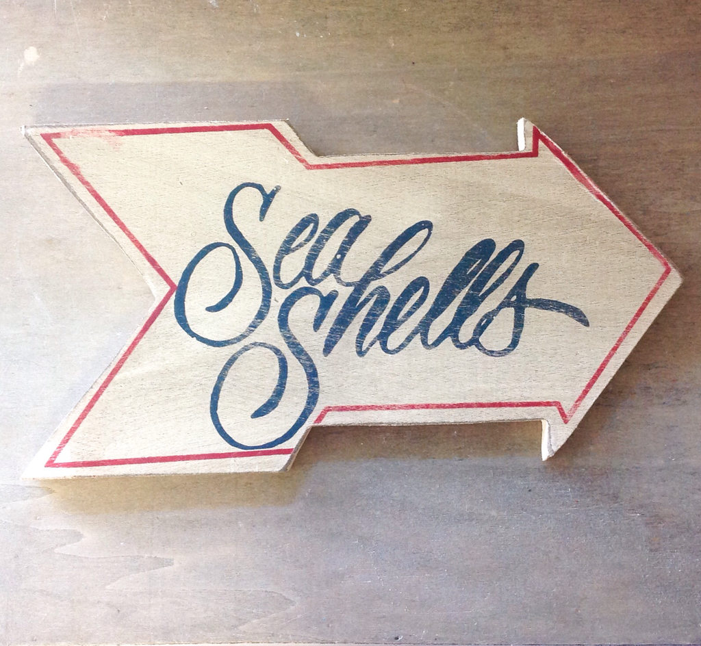 Sea Shells Arrow Sign