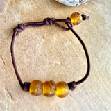 Tres Seaglass Pleather Bracelet