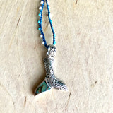 Abalone Whale Tail Beaded Necklace