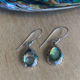 Abalone Peti Point Tear Drop Earrings