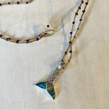 Abalone Whale Tail Beaded Necklace