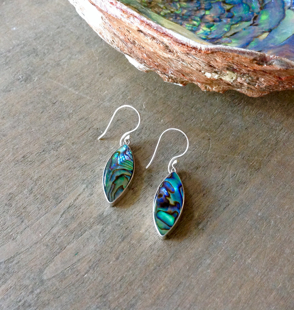 Abalone Leaf Earrings
