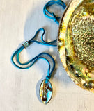 Abalone Leather Necklace