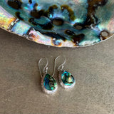 Abalone Filigree Rain Drop Earrings