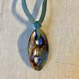 Abalone Leather Necklace