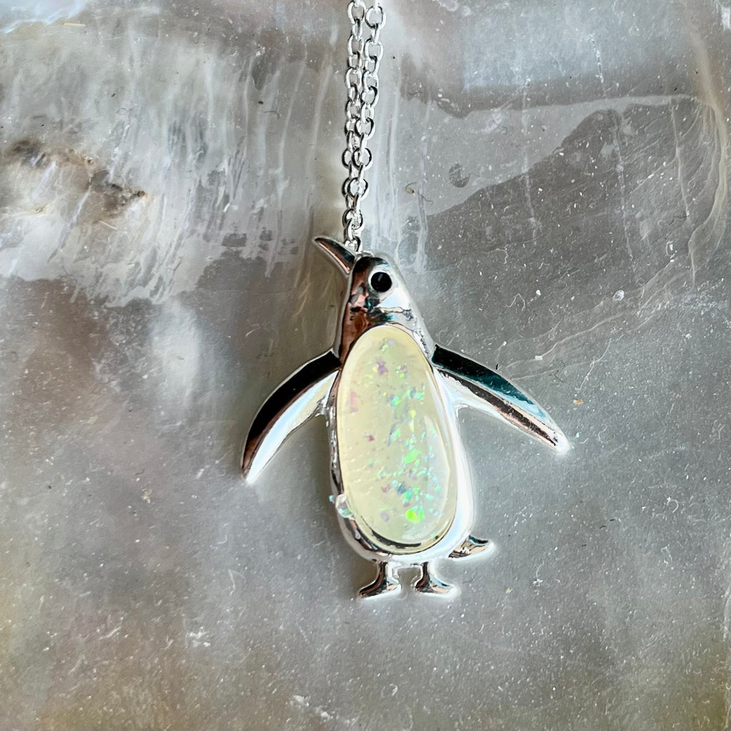 Opalescent Penguin Necklace