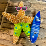 Starfish Surfer Ornament