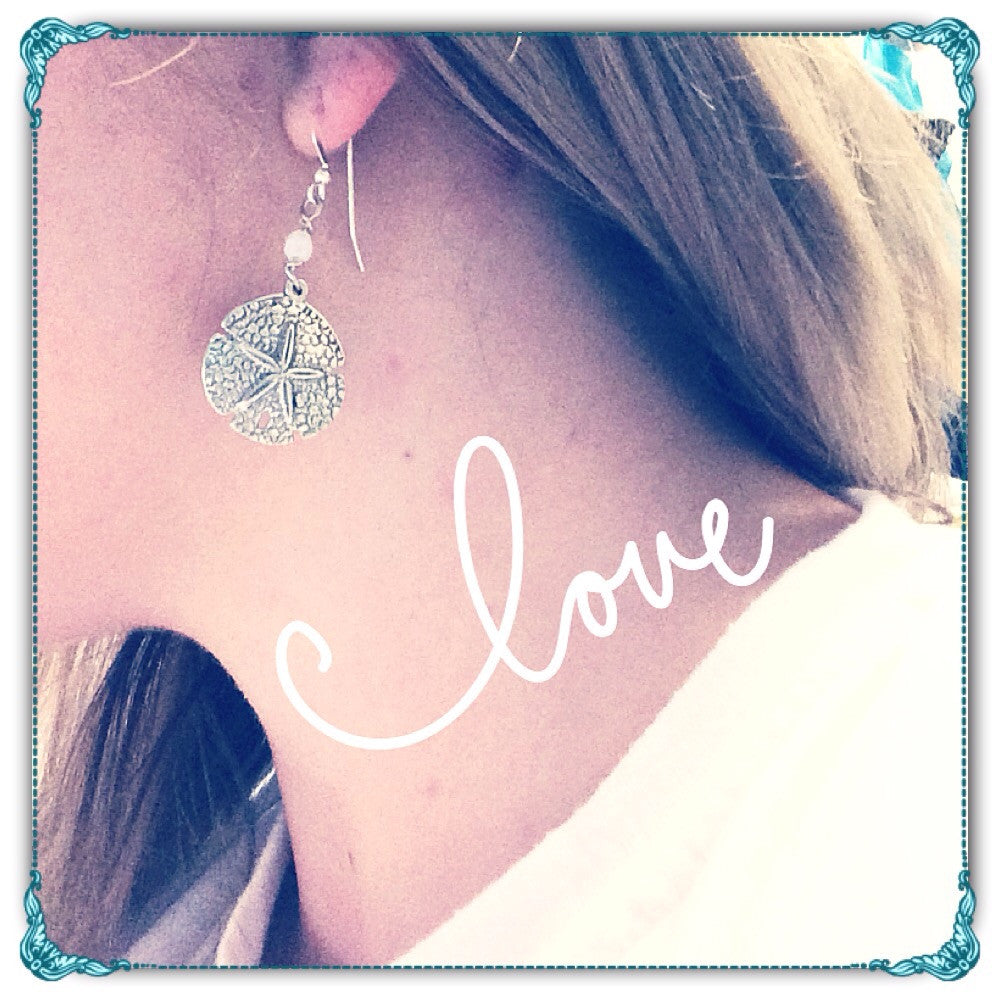 Sand Dollar Love Earrings