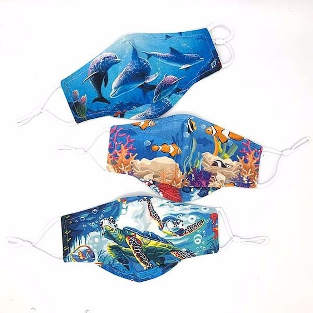 Ocean Characters Child Face Mask